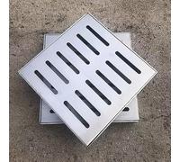 Couvercle de vidange rectangulaire extérieur avec Cadre, goulotte Robuste | Grille en métal, tuyau for intérieur/extérieur/salle de bain/cuisine(25cmx25cm)