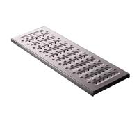 Couvercle de vidange robuste en acier inoxydable 304 - Grille de vidange durable pour cour, allée, cuisine et jardin - Grille de tranchée 58 x 20 x 2,5 cm