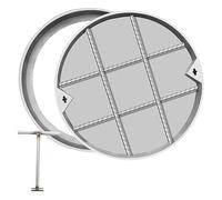 Couvercle de vidange robuste et cadre avec base et extracteur pour fosse d'égout enterrée pour décoration de jardin, couvercle de fosse septique, accessoire d'extérieur