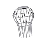 Couvercle de vidange rond antiblocage robuste, conception en forme de dôme en acier inoxydable, protection de gouttière de balcon avec couvercle de vidange sphérique à installation rapide pour toit