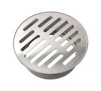 Couvercle de vidange rond en acier inoxydable 304, grille épaisse pour tuyau en PVC de 50 à 200 mm, design creux anti-obstruction pour terrasse, toit, jardin, balcon (110 mm)