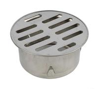 Couvercle de vidange rond en acier inoxydable 304, grille épaisse pour tuyau en PVC de 50 à 200 mm, design creux anti-obstruction pour terrasse, toit, jardin, balcon (75 mm)