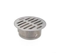 Couvercle de vidange rond en acier inoxydable 304, grille épaisse pour tuyau en PVC de 50 à 200 mm, design creux anti-obstruction pour terrasse, toit, jardin, balcon (83 mm)