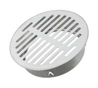 Couvercle de vidange rond en acier inoxydable pour applications de drainage de balcon, systèmes de drainage de toit et raccords de tuyau de pluie en PVC (Ø 160 mm)