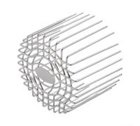 Couvercle de vidange rond en acier inoxydable pour gouttière, balcon, sol et jardin, utilisation en extérieur pour éviter que les feuilles et les débris ne s'encrassent efficacement - Argenté (160 mm)
