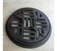 Couvercle de vidange rond, grille de rechange en fonte pour canalisation de tranchée et de sol, inserts en micromaille durable, convient pour différentes tailles de canalisations
