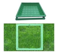 Couvercle de vidange rond invisible pour Klärgruben en plastique vert avec base 50 x 50 cm - Idéal pour les jardinières et les jardins