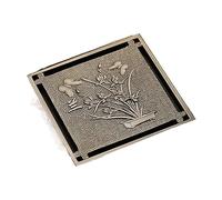 Couvercle de vidange sol sculpté en laiton Antique, carré d'art Vintage, égouttoir douche, accessoire salle bains, protecteurs