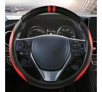 Couvercle De Volant Voiture PU Cuir pour AURIS 2013-2016 Accessoires Auto(Rosso)