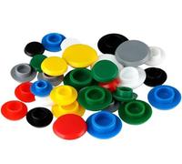 Couvercle décoratif à vis Capuchons de protection en plastique for vis et boulons, adaptés aux clés Allen, couvercles à tête hexagonale, 50 pièces(M4,Blue)