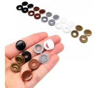 Couvercle décoratif à vis Vis autotaraudeuse en plastique, 500 pièces, boulon, écrou à clous, capuchon décoratif, couvercle de protection, cache pliable, charnière for meubles voiture, 5 couleurs