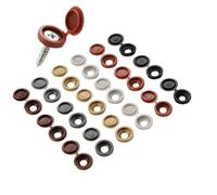 Couvercle décoratif à vis Vis autotaraudeuses en bois, raccords de meubles, couvercle vis, attaches, trous, bouchons, à capuchon, œillets, blanc, 300 pièces(8 Colors Mixture)