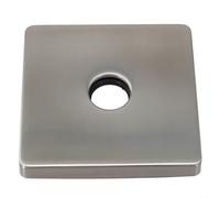 Couvercle décoratif carré en acier inoxydable SUS304 de 8,9 cm pour bras de douche avec joint en caoutchouc pour une installation fluide et une utilisation durable (tréfilage)