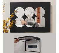 Couvercle décoratif pour armoire à sécurité Housse de boîte à fusibles élégante, cadre décoratif avec miroirs, art mural élégant, couvercle de panneau électrique, couvercle de boîte à fusibles