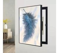 Couvercle décoratif pour boîte à fusibles électriques, panneau de disjoncteur mural, couvercle de boîte de distribution noir élégant (35 x 45 cm) pour décoration d'intérieur
