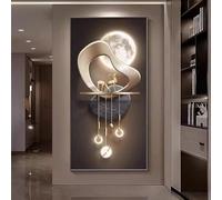 Couvercle décoratif pour boîtier électrique, couvercle décoratif pour panneau électrique, boîtier moderne à couvercle rabattable pour compteur électrique, pour salon ou bu Black-E 40x60cm/15.7x23.6in