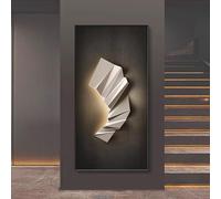 Couvercle décoratif pour boîtier électrique, couvercle décoratif pour panneau électrique, boîtier moderne à couvercle rabattable pour compteur électrique, pour salon ou bu Black-H 50x80cm/19.7x31.5in