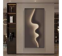 Couvercle décoratif pour boîtier électrique, couvercle décoratif pour panneau électrique, boîtier moderne à couvercle rabattable pour compteur électrique, pour salon ou b Black-C 60x120cm/23.6x47.2in