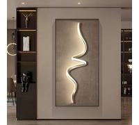 Couvercle décoratif pour boîtier électrique, couvercle décoratif pour panneau électrique, boîtier moderne à couvercle rabattable pour compteur électrique, pour salon ou bu Black-D 45x90cm/17.7x35.4in