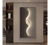 Couvercle décoratif pour boîtier électrique, couvercle décoratif pour panneau électrique, boîtier moderne à couvercle rabattable pour compteur électrique, pour salon ou bu Black-A 50x80cm/19.7x31.5in