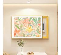 Couvercle décoratif pour boîtier électrique, panneau électrique, fusible mural, compteur mural, panneaux de dissimulation pour l'intérieur et l'extérieur, pour la maison, le salon, l Golden-A 60x50cm