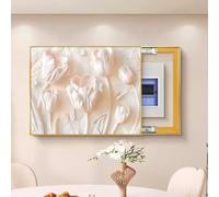 Couvercle décoratif pour boîtier électrique, panneau électrique, fusible mural, compteur mural, panneaux de dissimulation pour l'intérieur et l'extérieur, pour la maison, le salon, l Golden-D 55x45cm