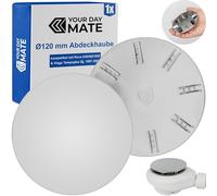 Couvercle d'écoulement de douche, Ø 120 mm, compatible avec l'ancienne garniture d'écoulement Viega Tempoplex et Roca, remplace le modèle A503881000, 6956.0, 192730