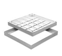 Couvercle d'égout encastrable en acier inoxydable durable pour terrasse, jardin, école, cour
