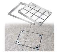 Couvercle d'égout invisible en T carré/rectangulaire de rechange en acier inoxydable 304 pour excavation (50 x 90 cm) - Résistant aux intempéries