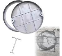 Couvercle d'égout rond en acier inoxydable robuste avec crochet sans couture pour projets d'aménagement paysager et de pavage Accès fiable aux fosses septiques