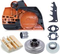 Couvercle d'embrayage de Frein Kit pour Husqvarna 445 450 avec Tambour d'embrayage .325 "7T, engrenage à vis sans Fin, Filtre à air, roulement à Aiguilles, Chien d'abattage,544097902, 578097901