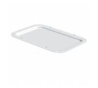 Couvercle demi bac à diviseuse 400 x 300 - 7 L - blanc