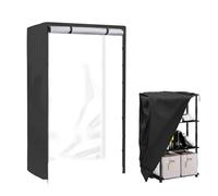 Couvercle d'étagère en fil, couvercles de grilles, couvercles d'étagère imperméables à poussière épineux pour les étagères en fil, couvercle de rack de rangement avec fermeture éclair pour le salon