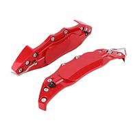 Couvercle D'étrier de Frein, 2 Pièces Couvercle D'étrier de Frein à Disque Universel de Voiture, Couvercles D'étrier de Frein Gauche Droit en Alliage D'aluminium Rouge, Faux (L)