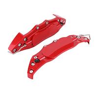 Couvercle D'étrier de Frein, 2 Pièces Couvercle D'étrier de Frein à Disque Universel de Voiture, Couvercles D'étrier de Frein Gauche Droit en Alliage D'aluminium Rouge, Faux (M)