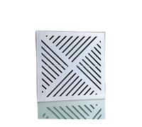 Couvercle d'évacuation carré en acier inoxydable avec cadre, grille extérieure pour trottoir, béton, terrasse, cour, drainage