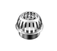 Couvercle d'évacuation en acier inoxydable 304 pour sol de toit - Grille de gouttière anti-obstruction avec butée de feuilles - Grille de balcon de jardin extérieur 12,5 x 9,9 cm (75 mm)