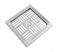 Couvercle d'évacuation en acier inoxydable avec cadre pour une utilisation en extérieur avec plusieurs trous pour un débit d'eau rapide et une meilleure résistance au glissement (150 x 150 x 20 x 2 mm
