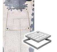 Couvercle d'évacuation en acier inoxydable et E 60 x 100 cm - Heavy-Du Outdoor Draina Solut pour jardins, patios et écoles