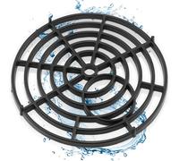 Couvercle d'évacuation en plastique noir - 175 mm de diamètre pour empêcher les feuilles et les débris, grille de ravin