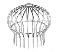 Couvercle d'évacuation pour balcon et toit en acier inoxydable avec bouchon de tuyau de pluie et protection contre les feuilles pour éviter le blocage d'eau causé par les feuilles (50 mm)