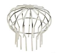 Couvercle d'évacuation pour balcon et toit en acier inoxydable avec bouchon de tuyau de pluie et protection contre les feuilles pour éviter le blocage d'eau causé par les feuilles (110 mm)