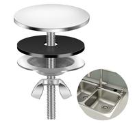 Couvercle d'évier - En acier inoxydable - 5 cm - Anti-fuite - Bouchon de trou de robinet de cuisine - Bonne étanchéité - Pour évier de cuisine et de salle de bain