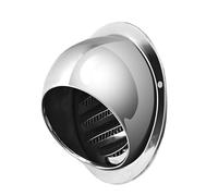 Couvercle d'extracteur rond en acier inoxydable, Couvercle d'aération de sèche-linge, Grille Ventilation ronde en acier inoxydable, argent 2.4 à 8 pouces(6inch/150mm)