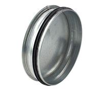 Couvercle d'extrémité pour tuyau spiralé - Joint à double lèvre - Raccord galvanisé - Diamètre : 100 mm