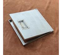 Couvercle d'inspection carré en acier inoxydable 304 avec poignée - Couvercle de fosse septique enterrée pour terrasses, trottoirs, écoles - 60 x 100 cm