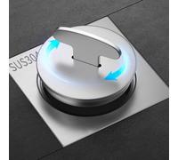 Couvercle d'inspection de vidange en acier inoxydable 304 avec clapet anti-retour pour tuyaux de vidange DN50 supportant des tailles de tuyaux de 75 mm à 90 mm dans les zones humides (10 x 10 cm)