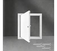 Couvercle D'inspection En Métal Blanc, Panneau D'accès, Cadre En Alliage D'aluminium Durable, For Utilisation Intérieure/extérieure Au Mur/plafond(300x300mm/11.8x11.8in)