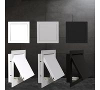 Couvercle d'inspection en métal, panneau d'inspection de porte de grenier relevable for cloisons sèches, mécanisme d'ouverture magnétique push-pull(White,30x35cm)