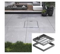 Couvercle d'inspection en métal robuste de 30 40 50 60 70 80 90 cm Couvercle d'égout carré pour intérieur/extérieur pour école/hôtel et usine